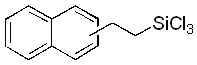 1,1,1-Trichloro-3-naphthyl-1-silapropane, 98% (mixture of isomers) 구조식, C12H11Cl3Si