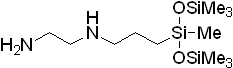 1,1,1,3,5,5,5-Heptamethyl-3-(N-(2-aminoethyl)-3-aminopropyl)trisiloxane 구조식, C12H34N2O2Si3