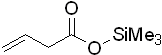Trimethylsilylbutenoate 구조식, C7H14O2Si