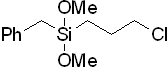 Benzyl(3-chloropropyl)dimethoxysilane 구조식, C12H19ClO2Si