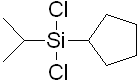 Isopropylcyclopentyldichlorosilane 구조식, C8H16Cl2Si