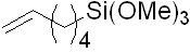 5-Hexenyltrimethoxysilane 구조식, C9H20O3Si