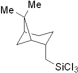 2-Trichlorosilylmethyl-6,6-dimethylbicyclo[3,1,1]heptanes 구조식, C10H17Cl3Si