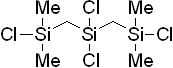 2,4,4,6-Tetrachloro-2,6-dimethyl-2,4,6-trisilaheptane 구조식, CAS 38050-12-3, C6H16Cl4Si3