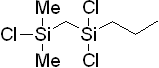 2,4,4-Trichloro-2-methyl-2,4-disilaheptane 구조식, C6H15Cl3Si2