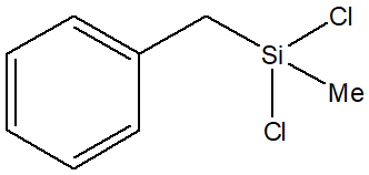 Benzyldichloromethylsilane 구조식, CAS 18236-82-3, C8H10Cl2Si