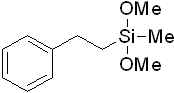 (2-Phenylethyl)methyldimethoxysilane 구조식, C11H18O2Si