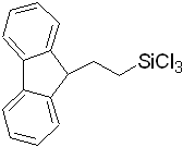9-[2-(Trichlorosilyl)ethyl]fluorene 구조식, C15H13Cl3Si