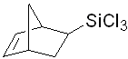 5-(Bicycloheptenyl) trichlorosilane 구조식, CAS 14319-64-3, C7H9Cl3Si