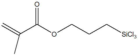 3-Methacryloxypropyltrichlorosilane 구조식, CAS 7351-61-3, C7H11Cl3O2Si