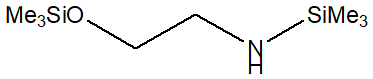 2-(Trimethylsiloxy)-N-(trimethylsilyl)ethylamine 구조식, CAS 17165-52-5, C8H23NOSi2