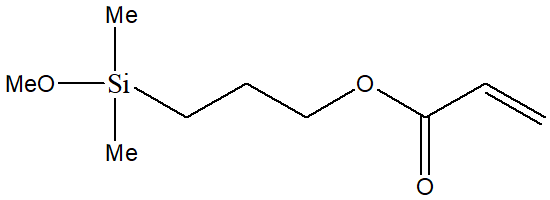 (3-ACRYLOXYPROPYL)DIMETHYLMETHOXYSILANE 구조식, CAS 111918-90-2, C9H18O3Si
