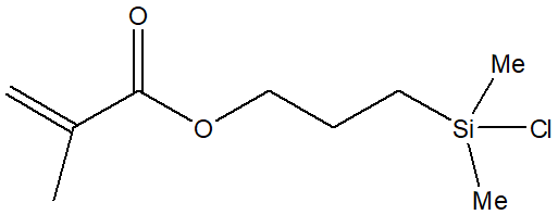3-Methacryloxypropyldimethylchlorosilane 구조식, CAS 24636-31-5, C9H17ClO2Si